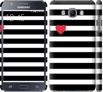 

Чехол Черно-белые полосы для Samsung Galaxy J7 (2016) J710F 751722