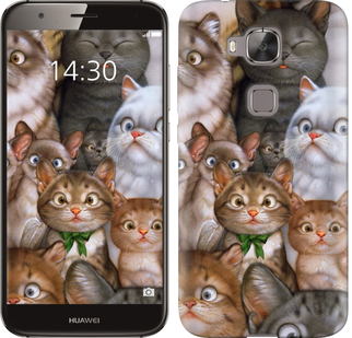

Чехол коты для Huawei G8 476614
