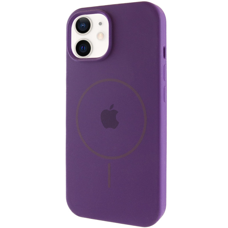 Чохол Silicone Case Full Protective (AA) with Magnetic Safe на Apple iPhone 12 Pro Max (6.7") (Фіолетовий / Amethyst)
