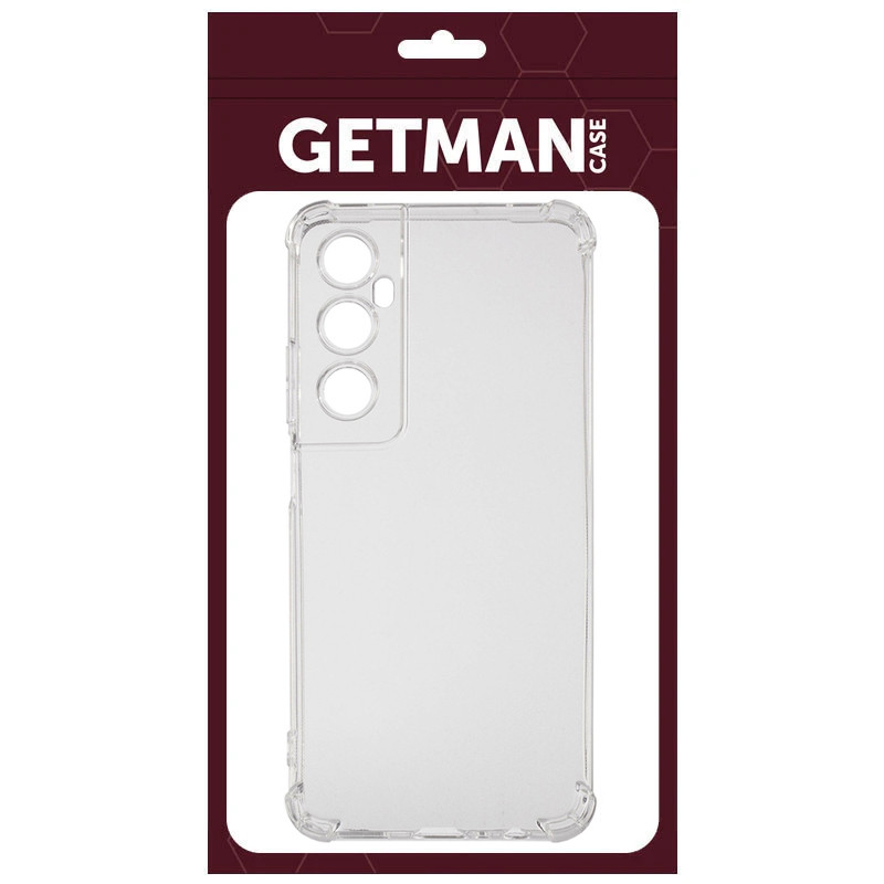 Фото TPU чехол GETMAN Ease logo усиленные углы Full Camera для Realme C65 4G (Бесцветный (прозрачный)) в магазине vchehle.ua