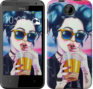 

Чохол Арт-дівчина в окулярах на HTC Desire 300 246993