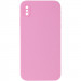 Silicone Case Square Full Camera Protective (AA) NOLOGO для Apple iPhone X / XS (5.8") (Розовый / Light pink)