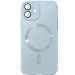 Чохол TPU+Glass Sapphire Midnight with Magnetic Safe на Apple iPhone 12 (6.1") (Блакитний / Blue)
