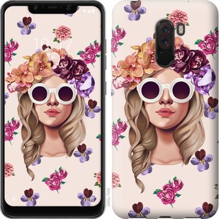 

Чехол Девушка с цветами v2 для Xiaomi Pocophone F1 670890