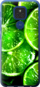 Чохол Зелені часточки лимона на Motorola E7 Plus