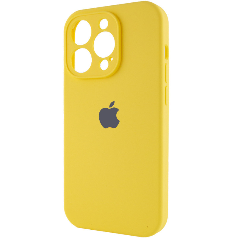 Фото Чехол Silicone Case Full Camera Protective (AA) для Apple iPhone 15 Pro (6.1") (Желтый / Yellow) в магазине vchehle.ua