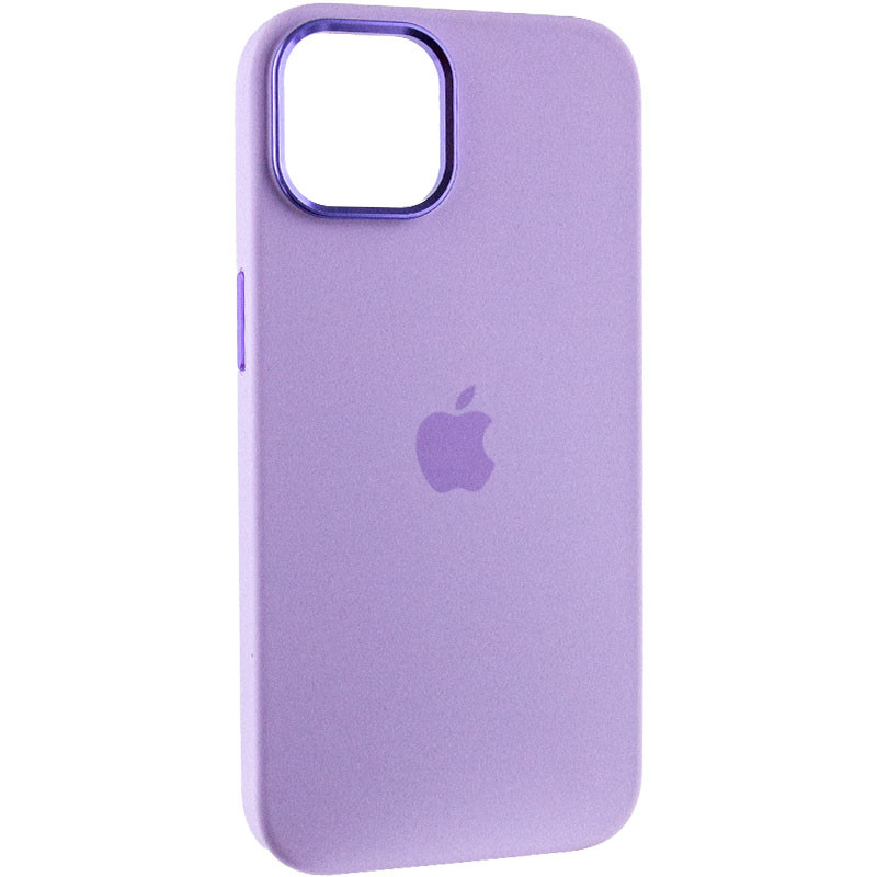 Чохол Silicone Case Metal Buttons (AA) на Apple iPhone 14 (6.1") (Бузковий / Lilac)