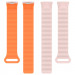 Ремешок Dual-color Magnetic для Xiaomi Mi Band 9/8 (Light Pink / Orange) в магазине vchehle.ua
