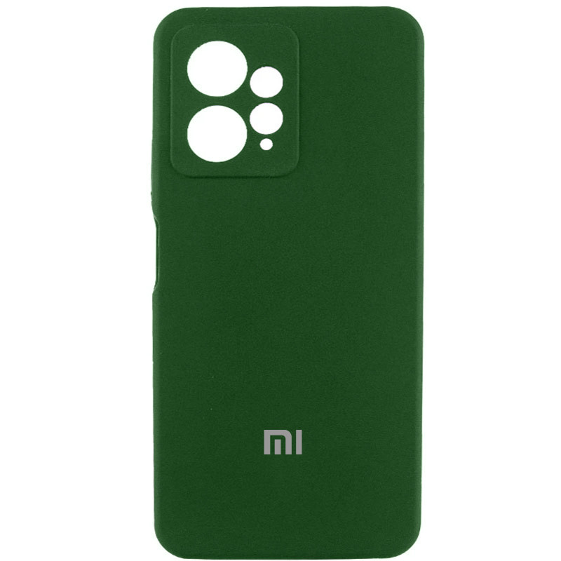 Чохол Silicone Cover Lakshmi Full Camera (AA) with logo на Xiaomi Redmi Note 12 4G (Зелений / Dark green)