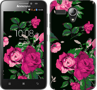 

Чохол Троянди на чорному тлі на Lenovo A606 546915