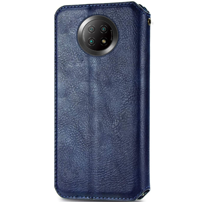 Фото Кожаный чехол-книжка GETMAN Cubic (PU) для Xiaomi Redmi Note 9 5G / Note 9T (Синий) в магазине vchehle.ua