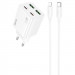 СЗУ Hoco N55 Fundador PD20W four-port (2USB-A/2C) + Type-C to Lightning (White)