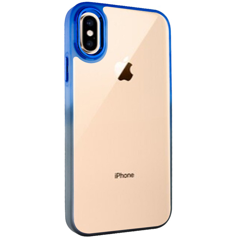 Чохол TPU+PC Fresh sip series на Apple iPhone XS Max (6.5") (Чорний / Синій)