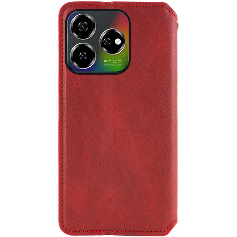 Фото Шкіряний чохол-книжка GETMAN Cubic (PU) на ZTE Nubia V60 (Червоний) в маназині vchehle.ua
