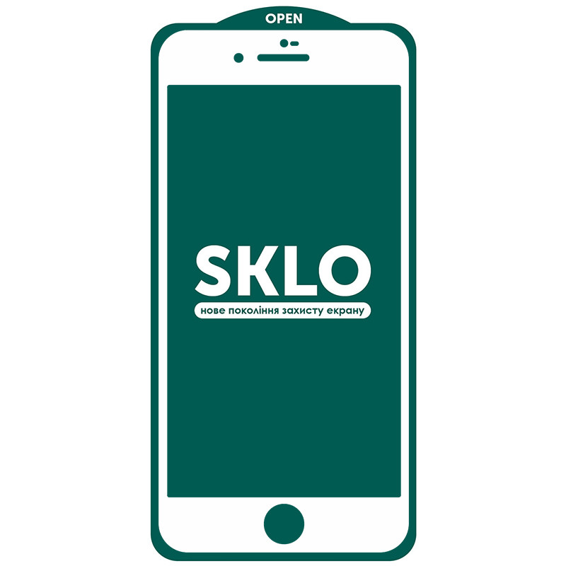 Фото Защитное стекло SKLO 5D для Apple iPhone 7 plus / 8 plus (5.5") (Белый / Белая подложка) на vchehle.ua