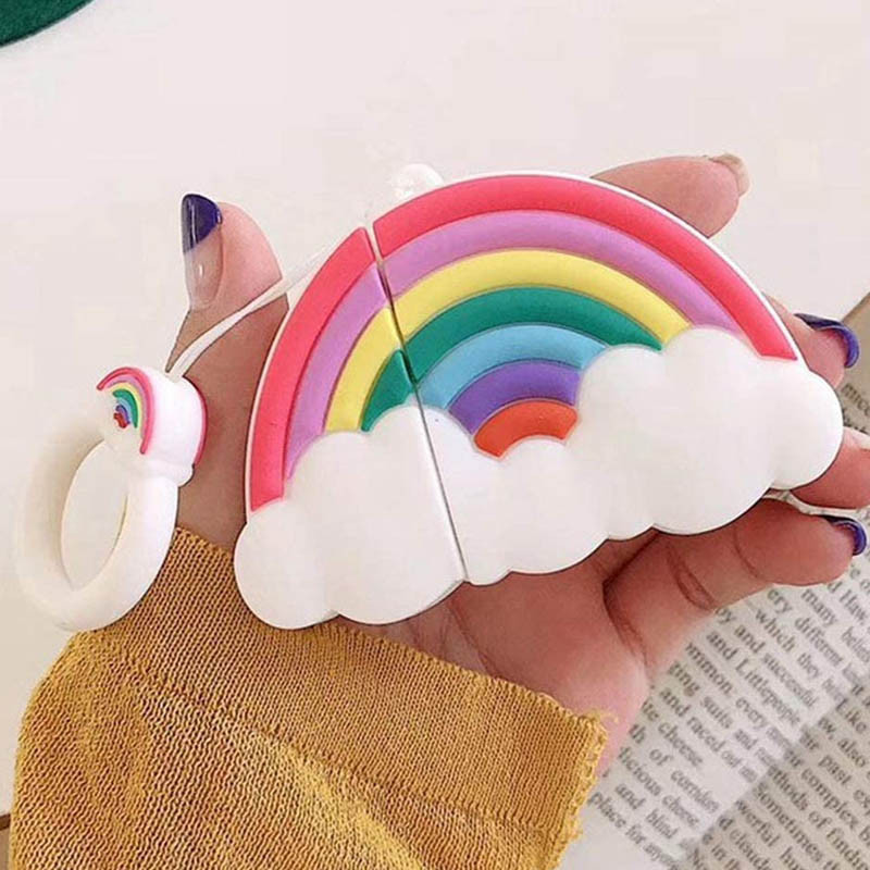 Фото Силиконовый футляр Fairy Tale series для наушников AirPods 1/2 (Rainbow) на vchehle.ua