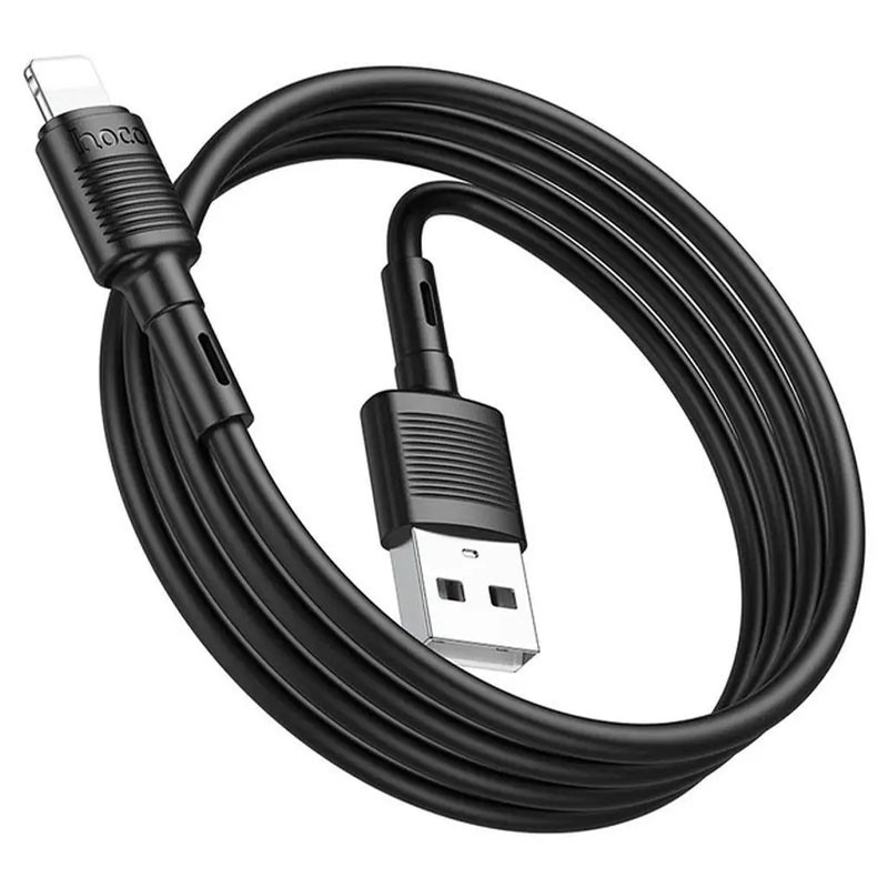 Фото Дата кабель Hoco X83 Victory USB to Lightning (1m) (Black) в магазине vchehle.ua