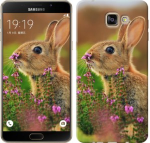 Чехол Кролик и цветы для Samsung Galaxy A9 A9000
