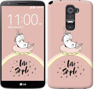 

Чехол Единорожка в пончике для LG G2 719330