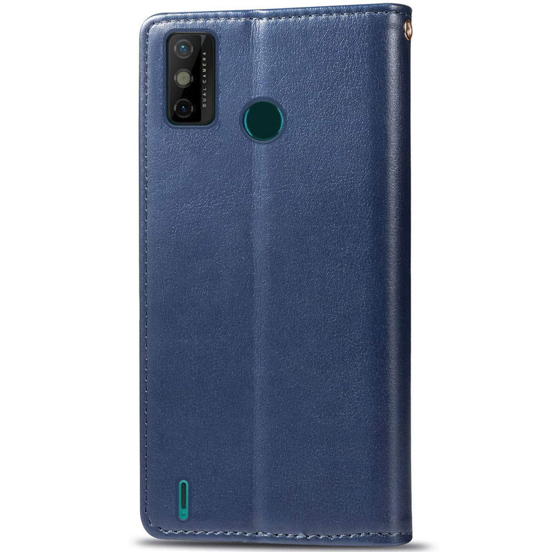 Фото Кожаный чехол-книжка GETMAN Gallant (PU) для TECNO Spark 6 Go (Синий) на vchehle.ua