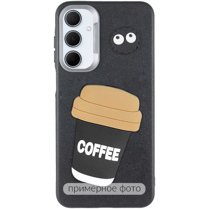 Чехол TPU Leather Toys для Xiaomi Redmi A3 (Coffee / Black)