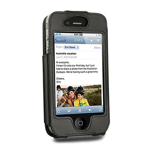#Кожаный чехол Noreve Тип Б для Iphone 4 
