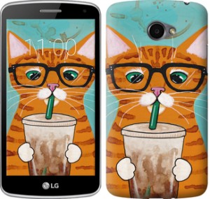 Чехол Зеленоглазый кот в очках для LG K5 X220