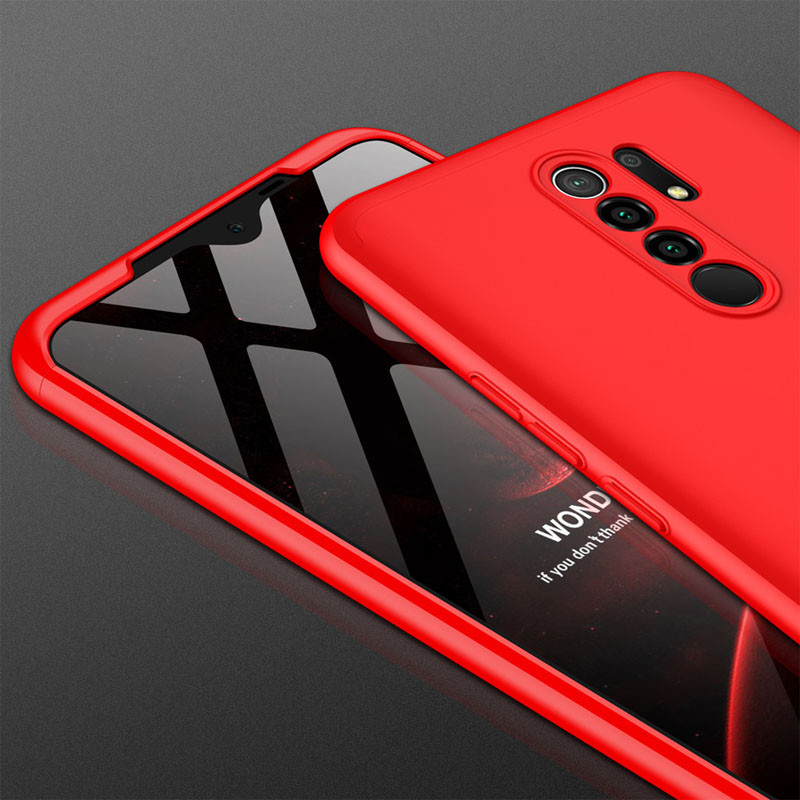 Купить Пластиковая накладка GKK LikGus 360 градусов (opp) для Xiaomi Redmi 9 (Красный) на vchehle.ua