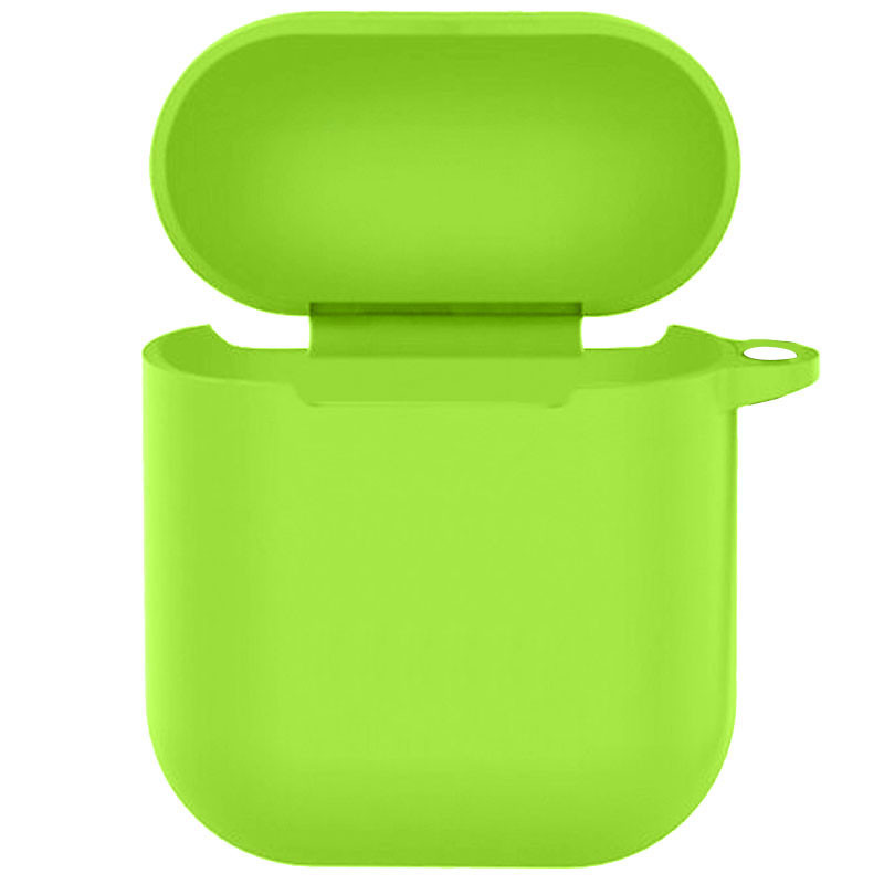 

Силіконовий футляр New з карабіном для навушників Airpods 1/2 (Салатовий / Neon green) 1185255