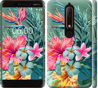 

Чехол Тропические цветы v1 для Nokia 6.1 845365