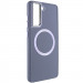 TPU чохол Bonbon Metal Style with Magnetic safe на Samsung Galaxy S21 FE (Сірий / Lavender)