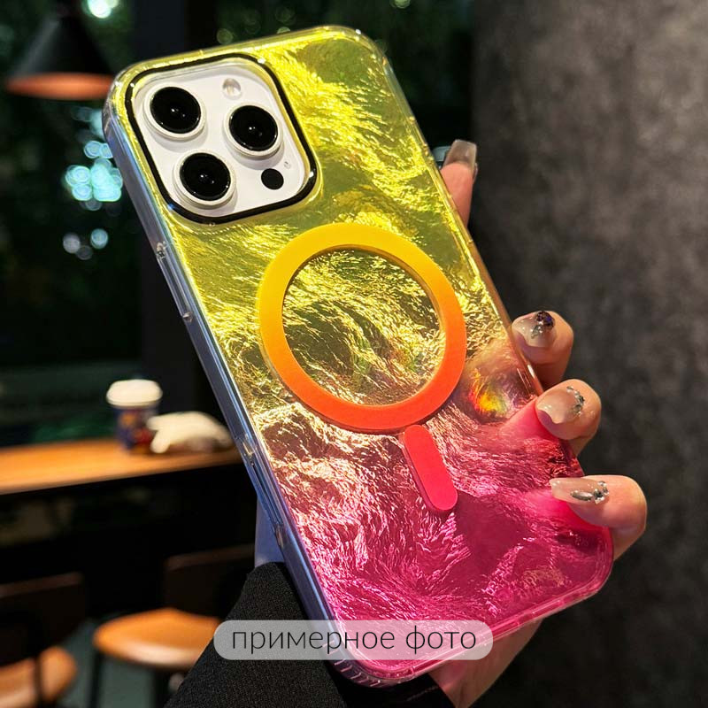 Фото Чехол TPU Shiny Mountain (MagFit) для Apple iPhone 17 (6.3") (Yellow / Pink) в магазине vchehle.ua
