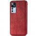 Фото Кожаный чехол-книжка GETMAN Cubic (PU) для Xiaomi 12T / 12T Pro (Красный) на vchehle.ua
