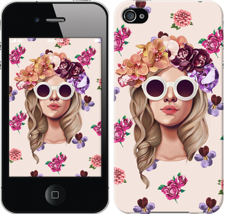 

Чехол Девушка с цветами v2 для iPhone 4 190121