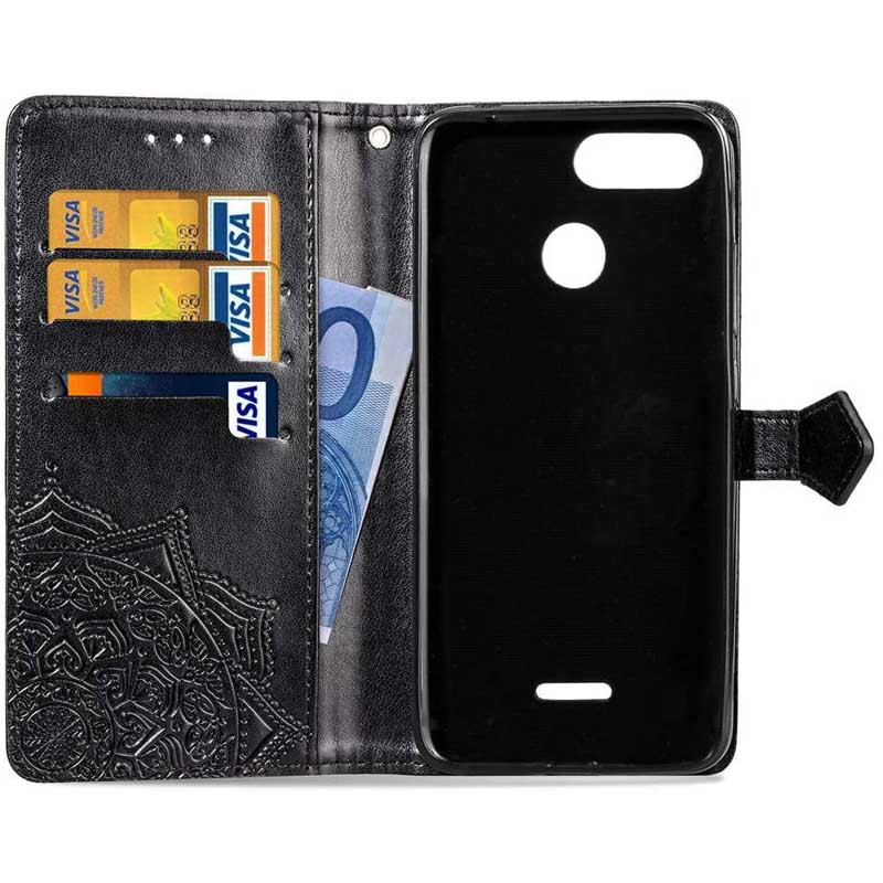 Фото Кожаный чехол-книжка Art Case с визитницей для Xiaomi Redmi 6 (Черный) в магазине vchehle.ua