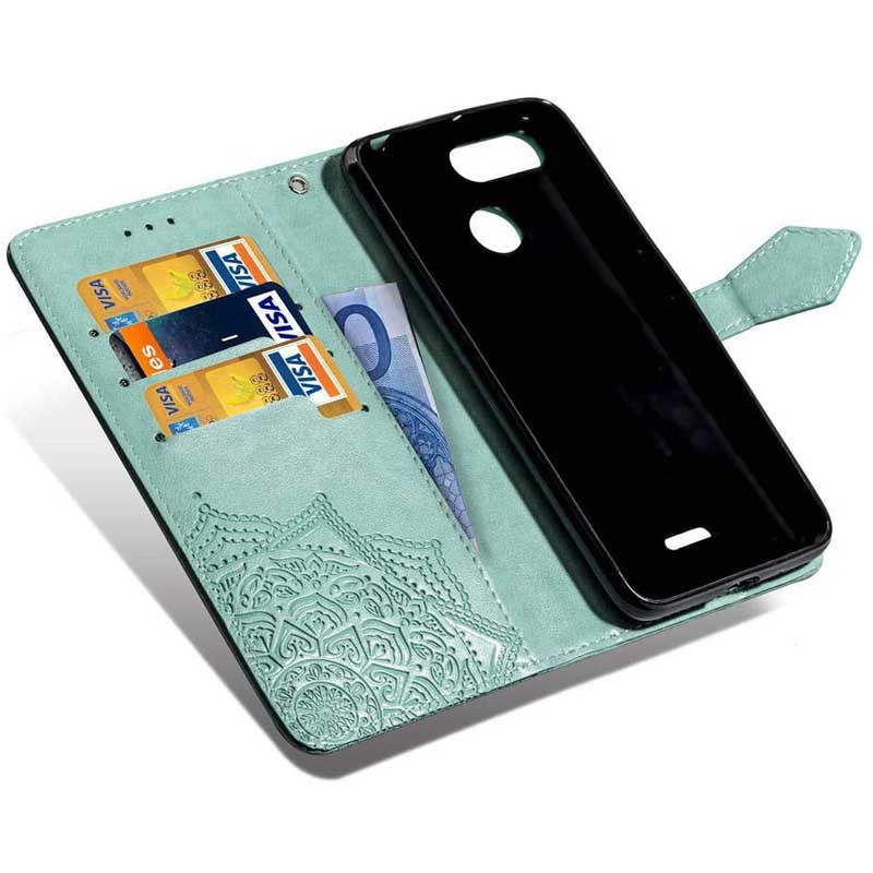 Фото Кожаный чехол-книжка Art Case с визитницей для Xiaomi Redmi 6 (Бирюзовый) в магазине vchehle.ua