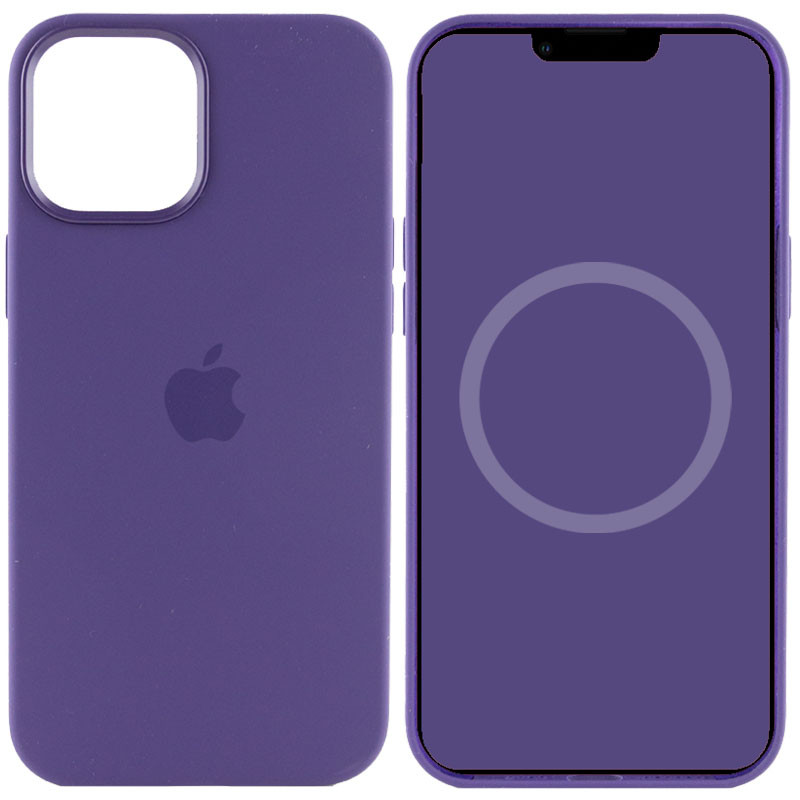 Уценка Чехол Silicone case (AAA) with Magsafe and Animation для Apple iPhone 12 Pro Max (6.7") (Дефект упаковки / Фиолетовый / Amethyst)