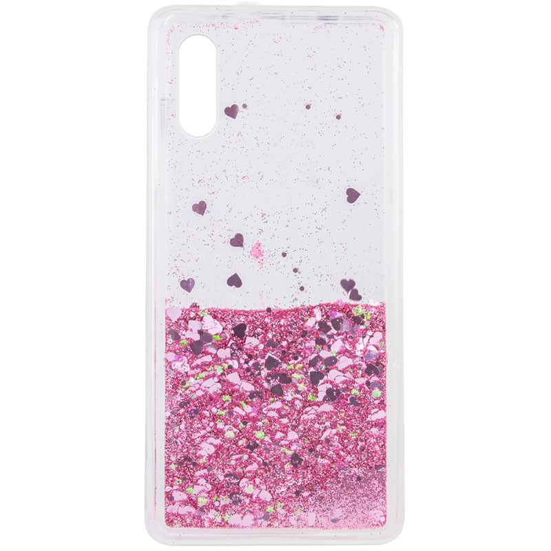 

TPU чехол Liquid hearts для Samsung Galaxy A02 (Розовый) 1132433