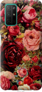 Чехол Цветущие розы для Huawei Honor 30S