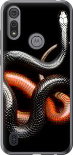 

Чехол Красно-черная змея на черном фоне для Motorola E6s 1685269