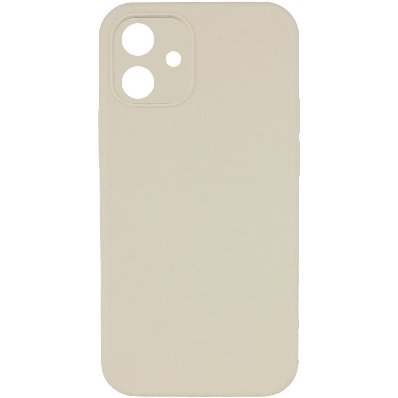 Silicone Case Square Full Camera Protective (AA) NOLOGO на Apple iPhone 11 (6.1") (Бежевий / Antigue White)