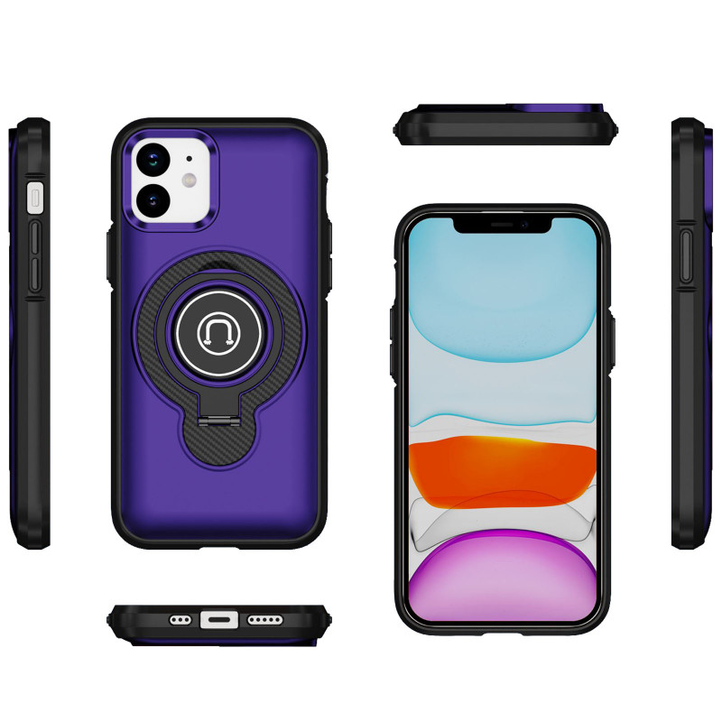 Фото TPU+Textured PC Magnet на Apple iPhone 11 / XR (6.1") (Purple) в маназині vchehle.ua