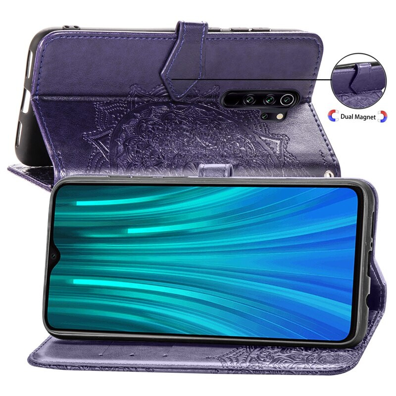 Фото Кожаный чехол-книжка Art Case с визитницей для Xiaomi Redmi Note 8 Pro (Фиолетовый) в магазине vchehle.ua