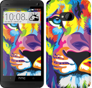 

Чохол Різнобарвний лев на HTC One M7 261479