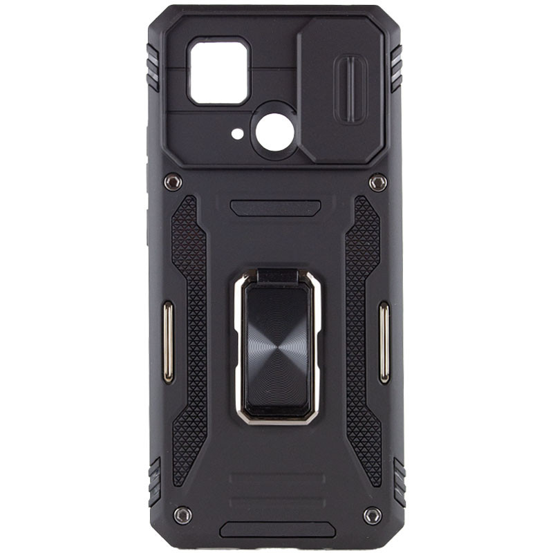 Фото Ударопрочный чехол Camshield Army Ring для Xiaomi Redmi 10C (Черный / Black) в магазине vchehle.ua