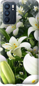 Чехол Белые лилии для Oppo Reno6 5G