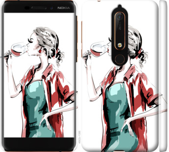 

Чохол Дівчина з келихом на Nokia 6.1 841875