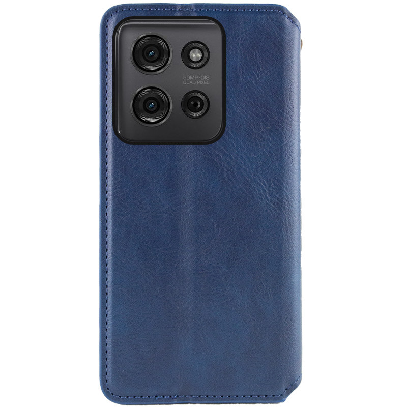 Кожаный чехол-книжка GETMAN Cubic (PU) для ZTE Blade A55 4G (Синий) в магазине vchehle.ua
