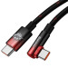 Фото Дата кабель Baseus MVP 2 Elbow-shaped Type-C to Type-C 100W (1m) (CAVP000620) (Black / Red) в маназині vchehle.ua