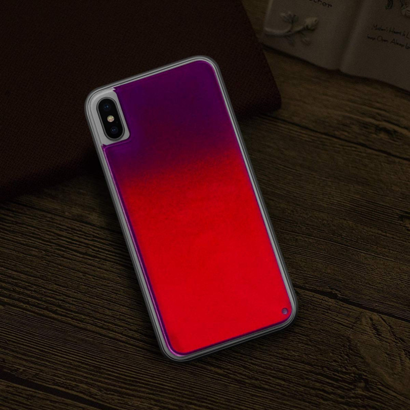 Замовити Неоновий чохол Neon Sand glow in the dark на Apple iPhone XS Max (6.5") (Фіолетовий / Рожевий) на vchehle.ua